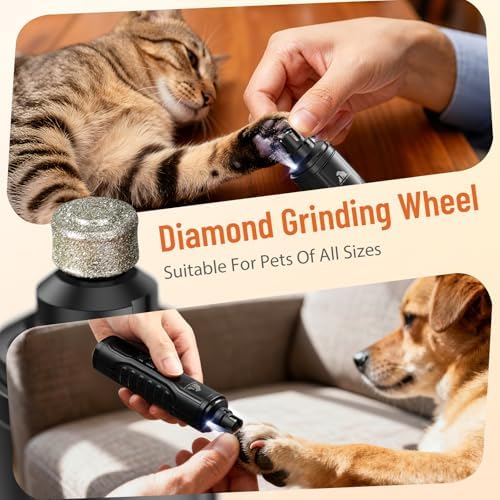 Electric Dog Nail Grinder: Upgraded 5-Speed Quiet Dog Nail Trimmer-Safe - Image 5