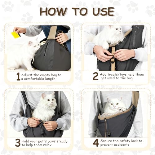 Dog Carrier Sling for Small Dogs/Cats Up to 15 lbs - Image 5