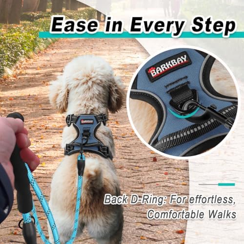 BARKBAY Dog Harness for Small Sized Dog No Pull 2 Leash Clips Dog Vest - Image 3