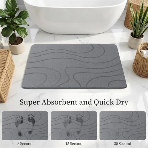THMINS Extra Large Stone Bath Mat - Image 5