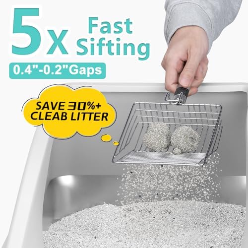 AIPERRO Stainless Steel Litter Box | XXL Deepened 8" Design Metal Cat Box - Image 5