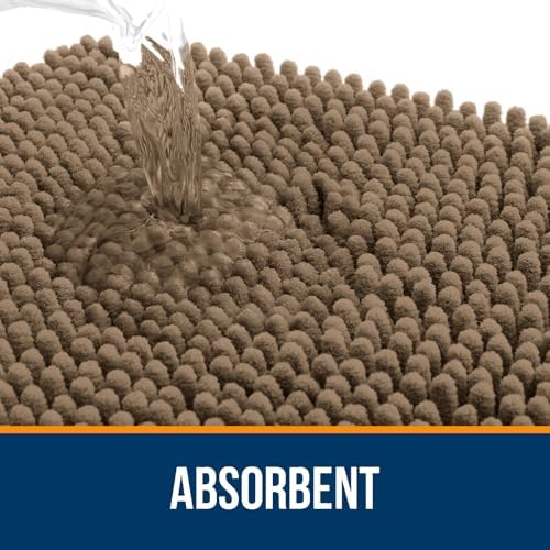 OLANLY Large Bathroom Rugs 59x35, Extra Soft Absorbent Chenille Bath Rugs - Image 4