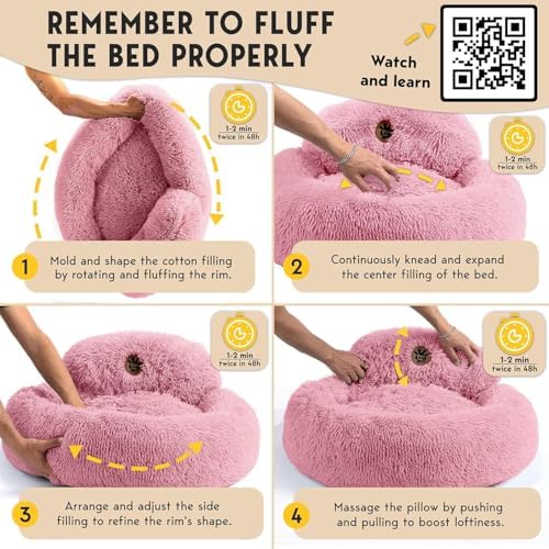 PetJett Calming Dog Bed for Small Dogs – 23" Donut Dog Beds, Anti-Slip & - Image 6