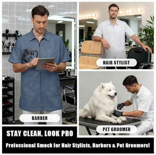 Men’s Pet Barber Jacket, Professional Design Water & Hair Proof - Image 5