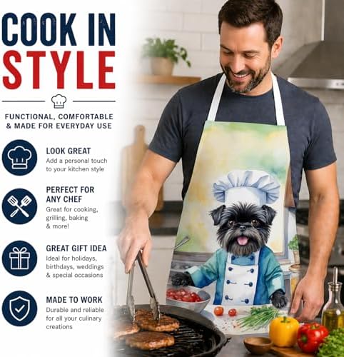 Caroline's Treasures Affenpinscher The Chef Apron Cooking Kitchen Server Baking - Image 2