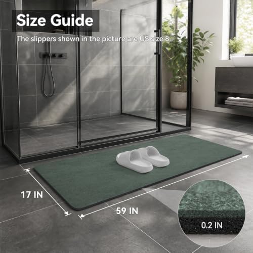 MontVoo -Bath Mat Rug-Rubber Backing Non Slip Quick Dry Absorbent Thin Bathroom - Image 2