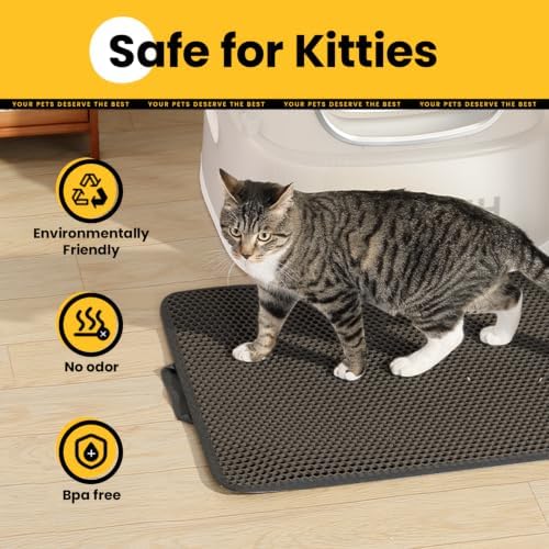 Cat Litter Mat, Upgrade Super Waterproof Back Layer Litter Box Mat, Non Slip - Image 6