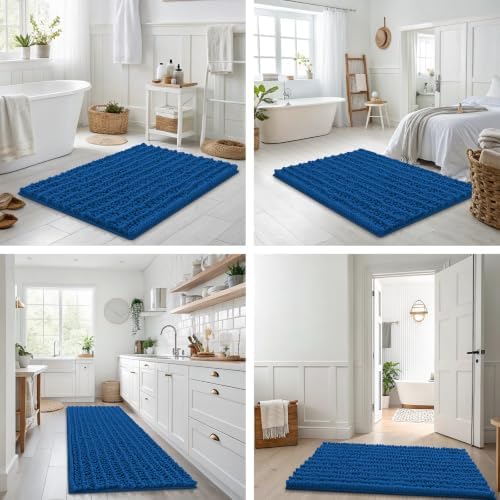 Smiry Bathroom Rugs 24X16, Extra Soft Rubber Backing Chenille Bath Mats - Image 7