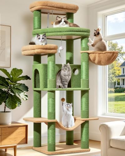 Taoqimiao Heavy-Duty Cat Tree, 71 in Cat Tower by Taoqimiao