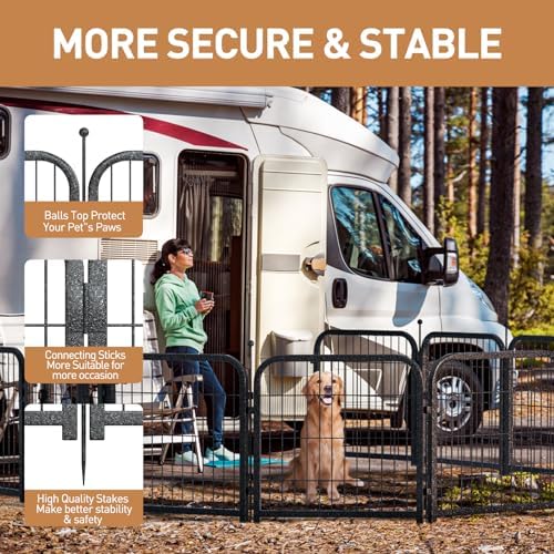 Metal Dog Playpen 24in H 8 Panels Heavy Duty Dog Fence - Image 4