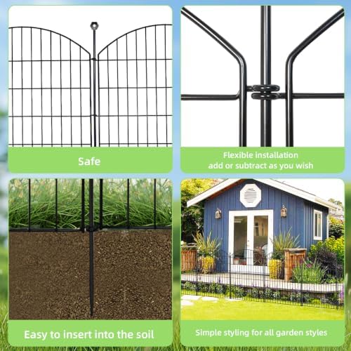 Decorative Garden Fence, 40in x 24ft No Dig Fence - Image 5