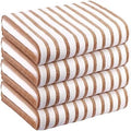 JML Microfiber Beach Towels Set of 4, Cabana Stripe Coffee by JML