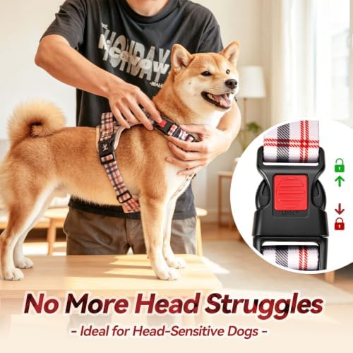 PoyPet Plaid Dog Harness Small, No Pull Vest - Image 2