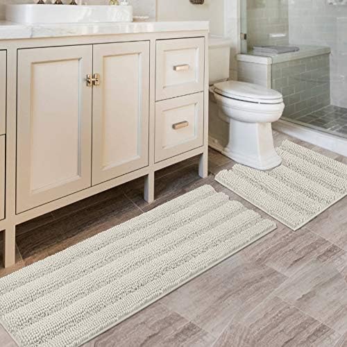 H.VERSAILTEX Bathroom Rugs Bath Rug Set 2 Piece Bathroom Contour Rug Toilet Mat by HVERSAILTEX