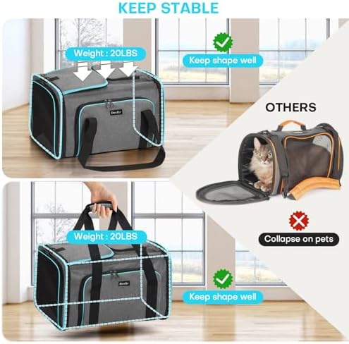 Pet Carrier, Large Soft Sided Expandable Travel Carrier - Image 6