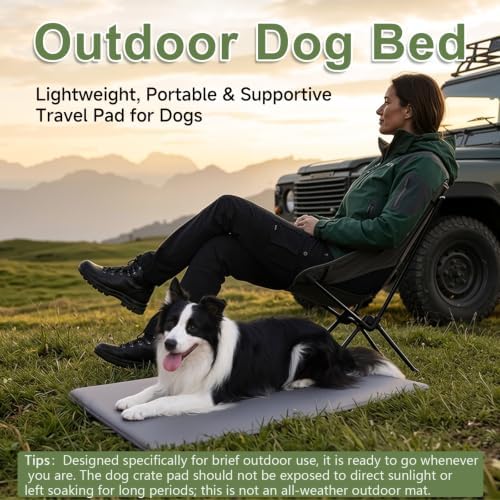 Outdoor Small Dog Crate Pad Bed, Reversible Waterproof Wipeable Mat - Image 3