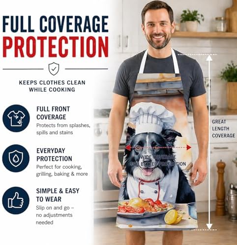 Caroline's Treasures Border Collie The Chef Apron Cooking Kitchen Server Baking - Image 3