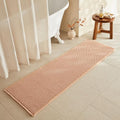 TYUU Waffle Runner Rug Bathroom, Long Boho Bath Mat, 72x24 Light Peach by TYUU