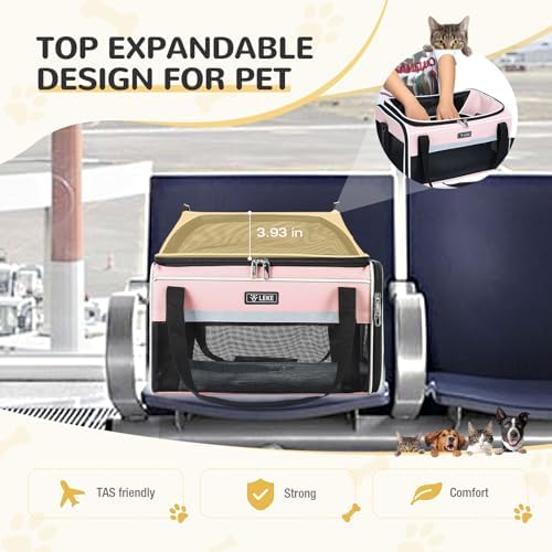 Lekereise Top-Expandable Pet Carrier 17x11x9.5 Inch Alaska Hawaiian Airline - Image 6