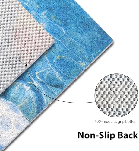 Square Shower Mat, Yonala 32 x 32 Inch Stylish Non Slip Shower Mats - Image 3