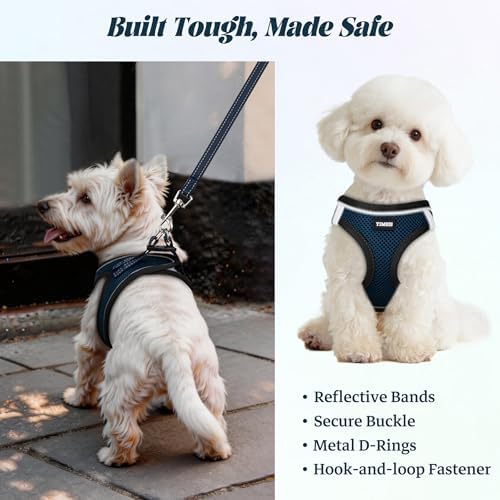 No Pull Dog Puppy Harness and Leash Set Reflective Mesh Vest X-Small - Image 5