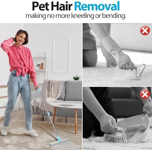 Carpet Rake for Pet Hair Removal Tool, Reusable Hair Remover Broom - Image 3