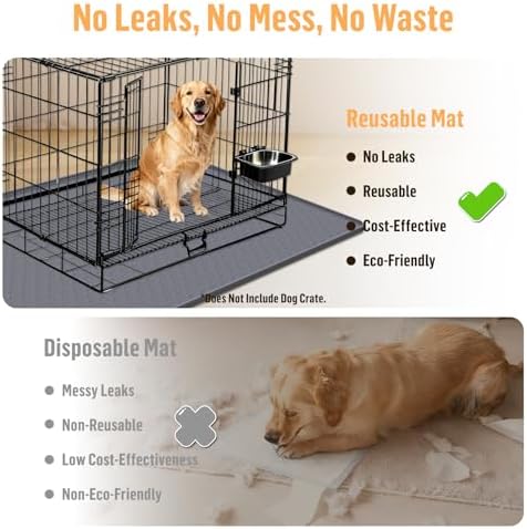Silicone Dog Bed Mat 51"x 25.6" Crate Mat - Image 3