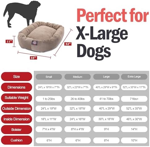 Majestic Pet Micro Velvet Dog Bed, 52 Inch X-Large - Image 3