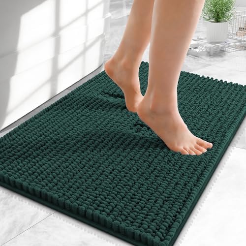 OLANLY Thick Chenille Small Bathroom Rugs Mats 24x16 by OLANLY