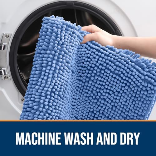 OLANLY Dog Door Mat for Muddy Paws 35x24, Super Absorbent Chenille Mud Mat - Image 5