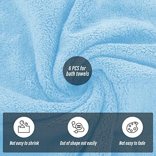 MOONQUEEN 6 Pack Premium Bath Towel Set - Image 4