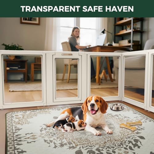 FXW AuraSpace Clear Acrylic Indoor Dog Playpen, 16 Panels - Image 4