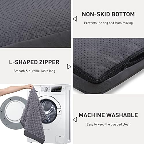 KSIIA Washable Dog Bed for Crate Waterproof for Medium Dogs, 29x18 Inch - Image 5