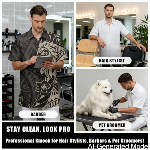 Professional Grooming Smock Unisex, Water Resistant Anti-Static - Image 4