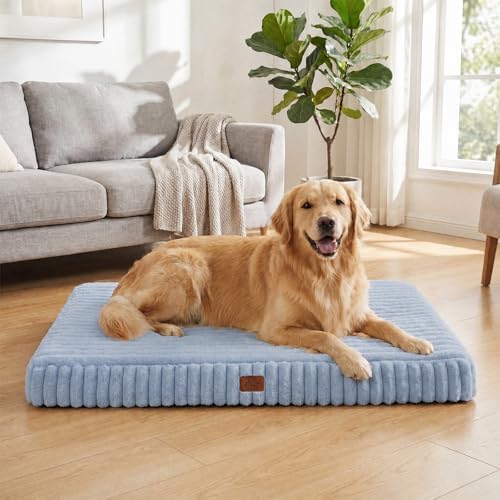 Orthopedic Dog Bed for Large Dog, Waterproof Washable Pet Bed for Crate by DOPEDIO