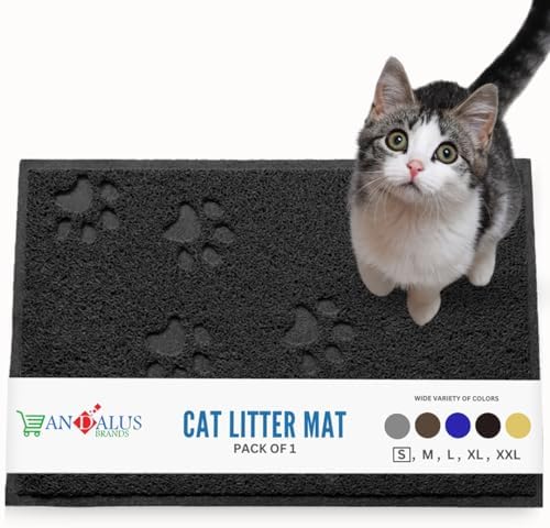 Andalus Small Cat Litter Mat, Non-Slip & Easy to Clean Cat Litter Box Mat by AndalusBrand