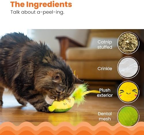 Catstages Kicker Peelin' Good Banana Dental Cat Toy - Image 4