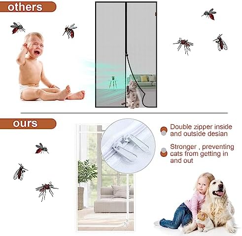Upgraded Reinforced Pet Screen Door Thickened Cat Resistant Mesh Screen Door - Image 3