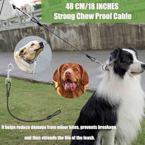 Retractable Dog Leash with LED Flashlight & Poop Bag Holder - Image 4