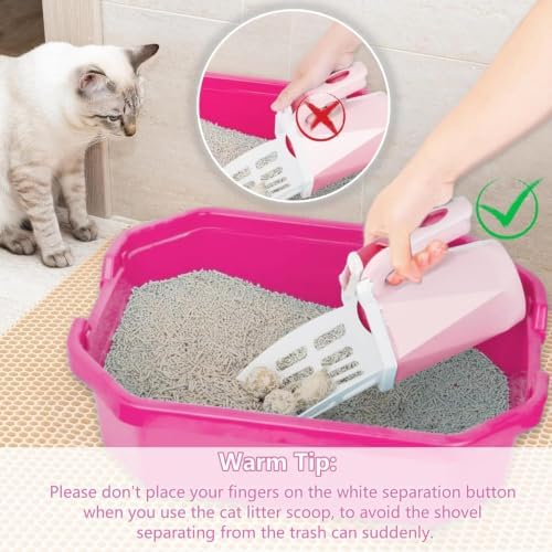 Cat Litter Scooper with Holder, 150 Poop Bags & Built-in Storage Box - Image 2