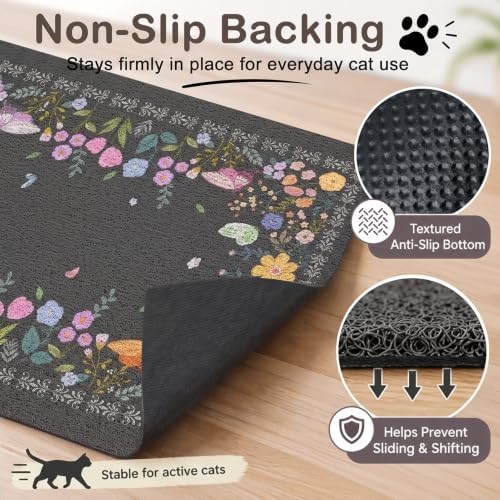 Unicorn Catcher 33"x22" Cat Litter Mat Non-Slip Washable Litter Box Mat - Image 3