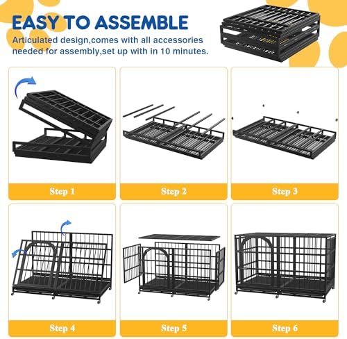Asee'm 48 Inch Heavy Duty Dog Crate - Image 6