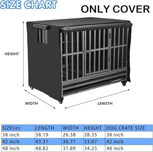 48 inch Heavy Duty Dog Crate Covers Durable 600D Polyester - Image 2