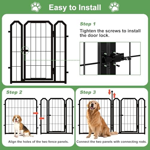 Dog Playpen, 32 inch 16 Panels, Barrier-Free Design - Image 5