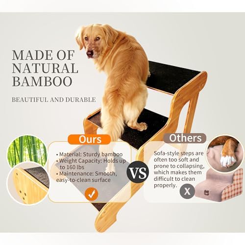 Extra Wide Dog Stairs for Large Dogs, Supports Up to 160 LB - Image 6