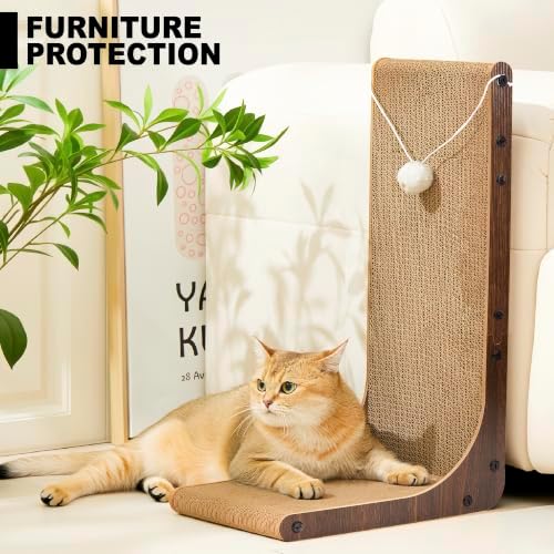 2-Pack L-Shaped Cat Scratching Board Cardboard Cat Scratcher - Image 4