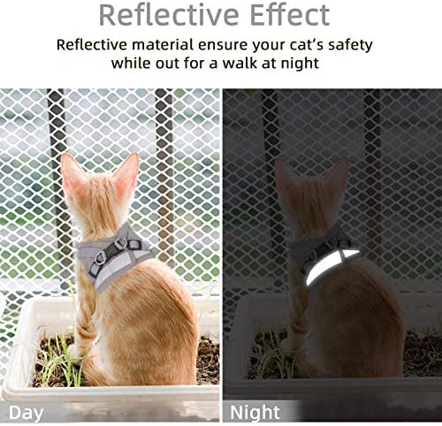 Cat Vest Harness and Leash Set, Escape Proof Kitten Harness Gray S - Image 5