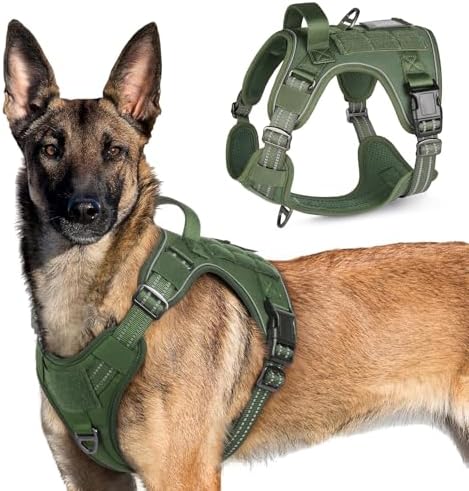 rabbitgoo Tactical Dog Harness for X-Large, No Pull Military Service Vest by rabbitgoo
