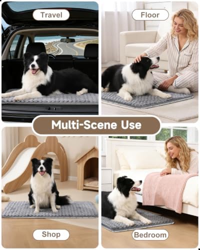XXXL Dog Bed for Crate Pad, High Resilience Foam Mat Bed, Dark Grey - Image 6