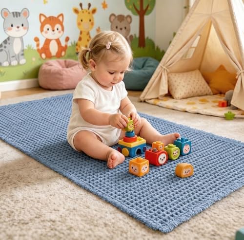 ILANGO Upgraded Waffle Bath Rug 24x48, Super Absorbent Non Slip Bath Mat - Image 4